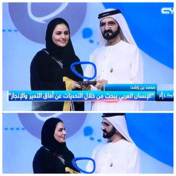 تفوز المبتعثة غادة الغنيم بجائزة رواد التواصل الاجتماعي العرب